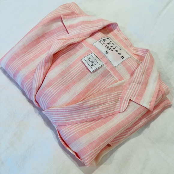 NWOT - FRANK & EILEEN Barry striped linen shirt - Picture 2 of 7